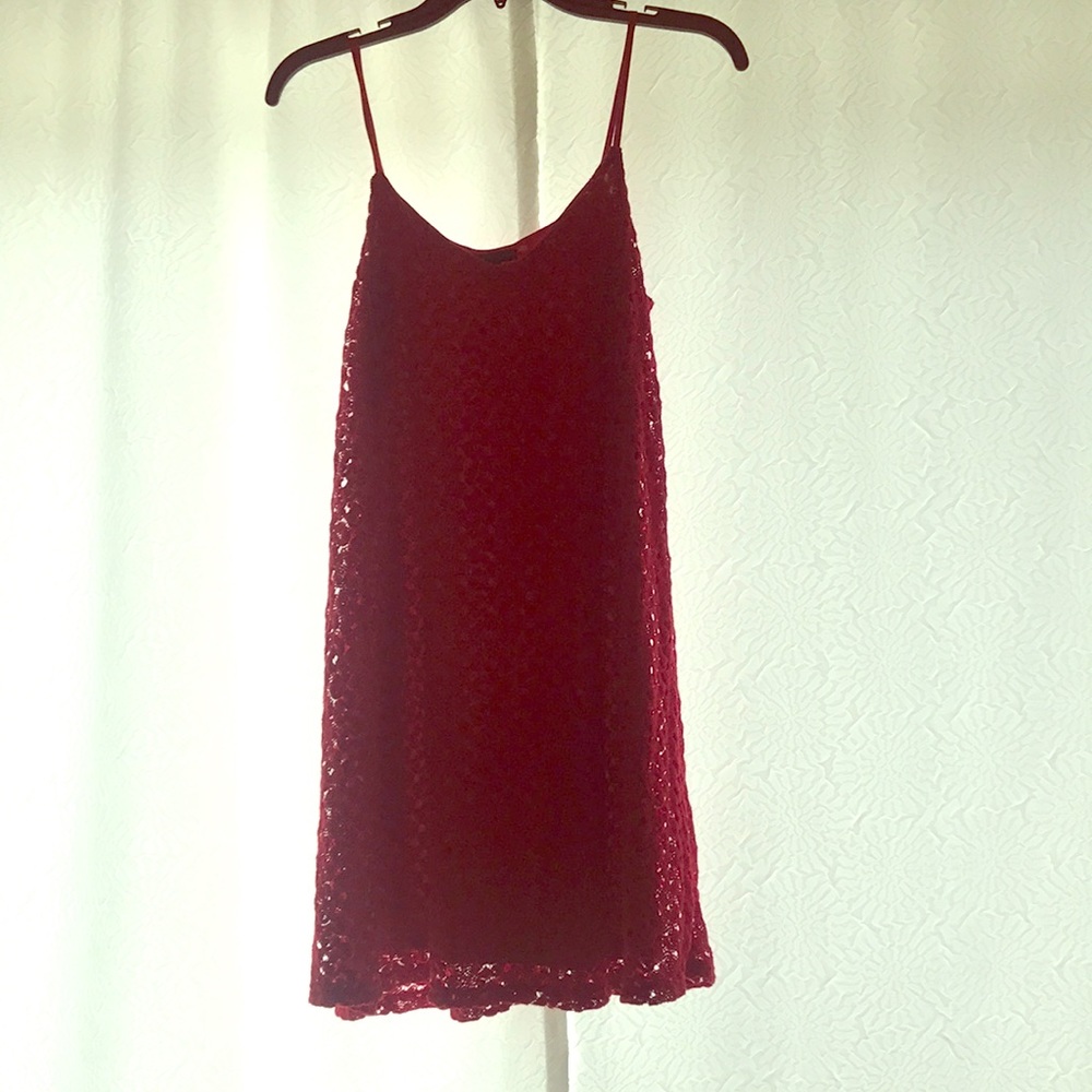 Red mini dress